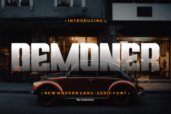 Demoner: A Bold Sans Serif Typeface for Modern Editorial Design