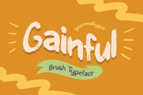 Gainful: A Dynamic Brush Font for Editorial Design