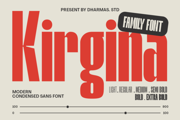 Kirgina: The Condensed Sans Serif Font for Polished Brand Identity