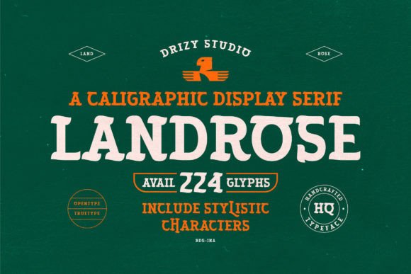 Landrose: The Perfect Serif Font for Handmade Crafts and Labels