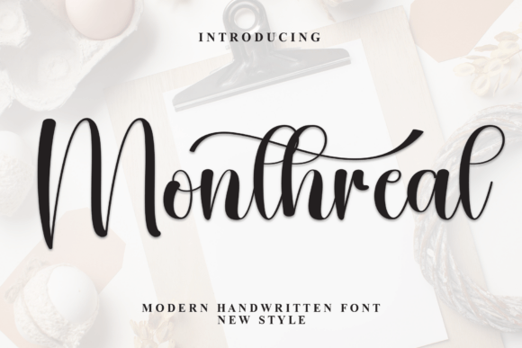 Monthreal: A Handwritten Typeface for Editorial Design