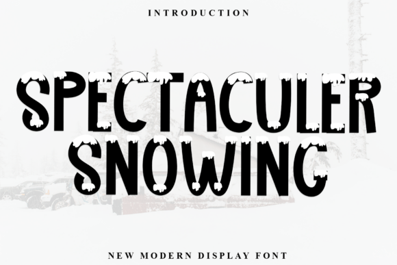 Spectaculer Snowing: A Premium Display Font for Winter Editorial Design