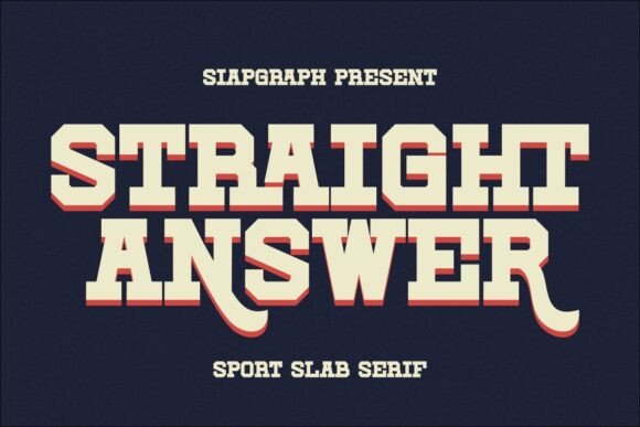 Straight Answer: A Bold Slab Serif Typeface for Modern Web Design